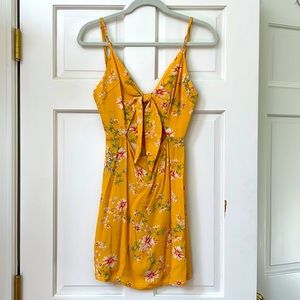 Orange floral dress